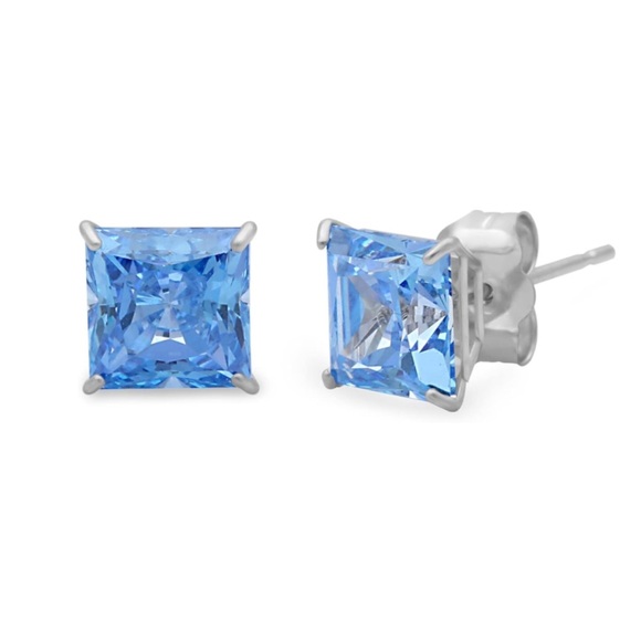 10k Solid Gold Sapphire Earrings main image 1